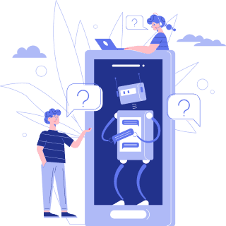 Illustration of an AI question generator